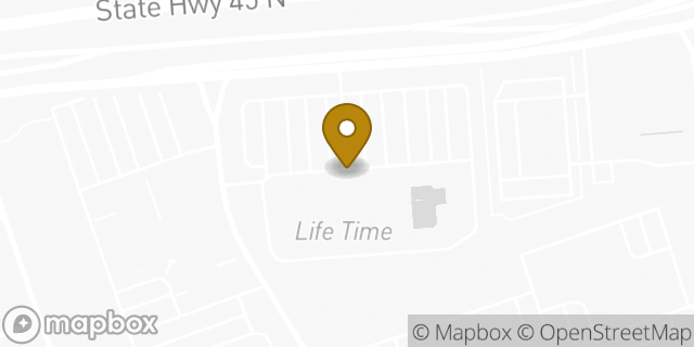 Map showing the location of Life Time in Austin, TX 78717