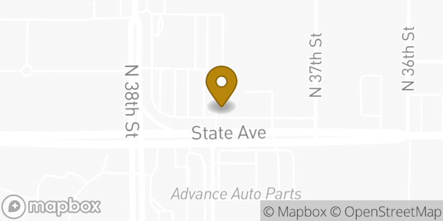 Map showing the location of Subway in Kansas City, KS 66102