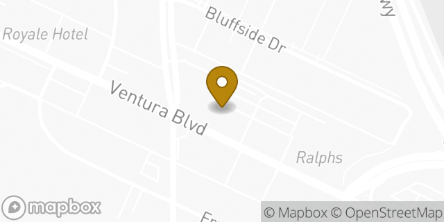 Map showing the location of Starbucks in Studio City, CA 91604