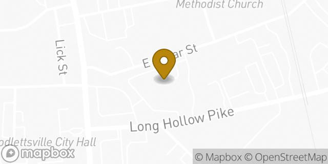 Map showing the location of Regions Bank in Goodlettsville, TN 37072