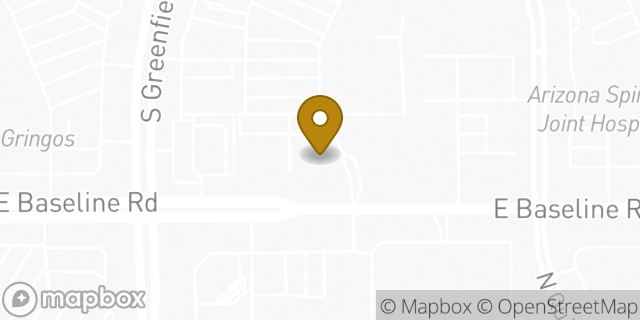 Map showing the location of AutoZone in Mesa, AZ 85206