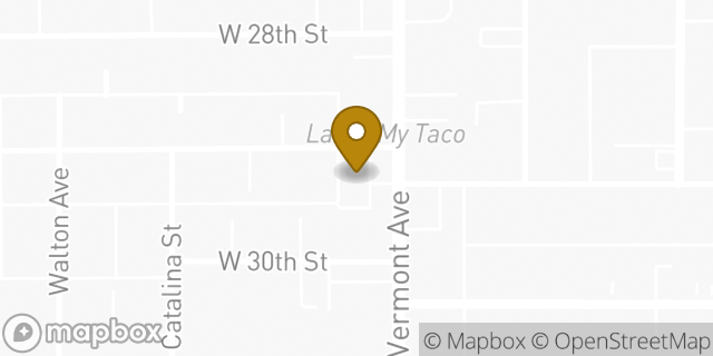 Map showing the location of AutoZone in Los Angeles, CA 90007