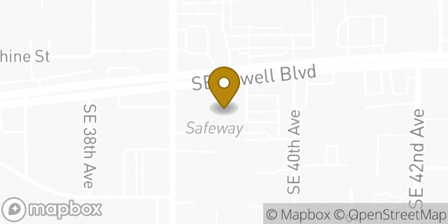 Map showing the location of Safeway in Portland, OR 97202