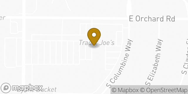 Map showing the location of Starbucks in Littleton, CO 80121