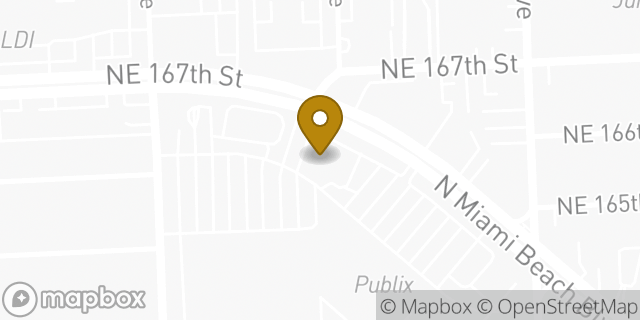 Map showing the location of Chipotle Mexican Grill in North Miami Beach, FL 33162