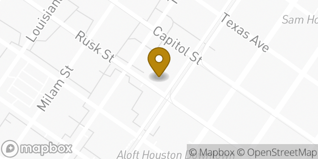 Map showing the location of Chase Bank in Houston, TX 77002