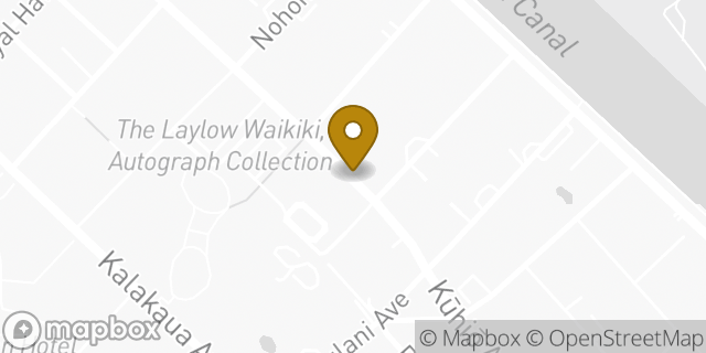 Map showing the location of Starbucks in Honolulu, HI 96815