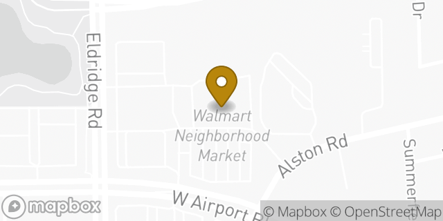 Map showing the location of Walmart in Sugar Land, TX 77478
