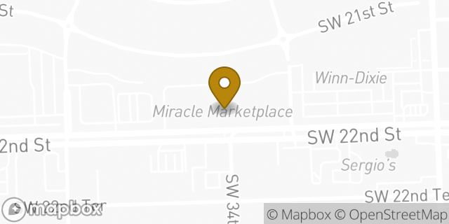 Map showing the location of Marshalls in Miami, FL 33145