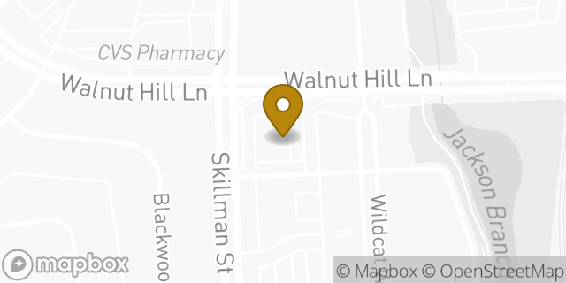 Map showing the location of Chase Bank in Dallas, TX 75231