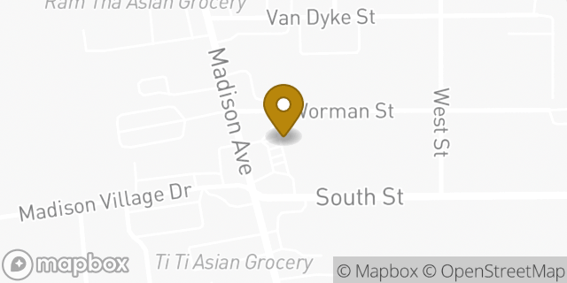 Map showing the location of ATM Speedway in Southport, IN 46227