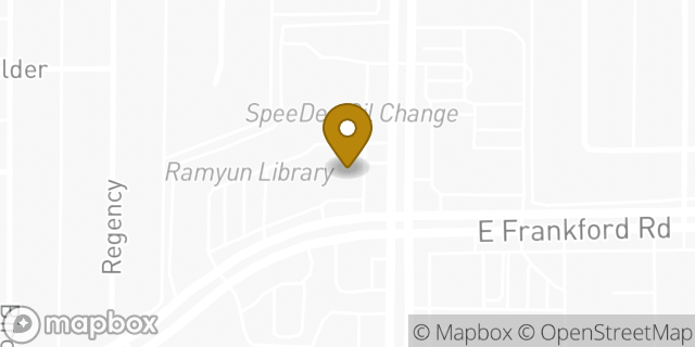 Map showing the location of Starbucks in Carrollton, TX 75007