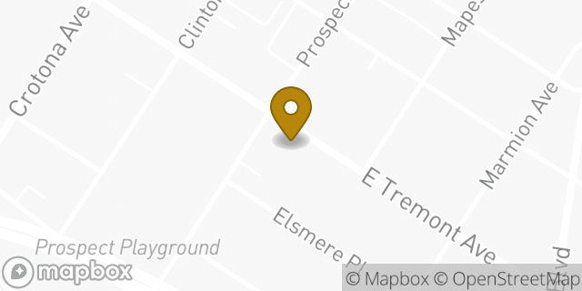 Map showing the location of Dunkin' in Bronx, NY 10460