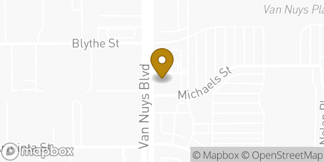 Map showing the location of Starbucks in Panorama City, CA 91402