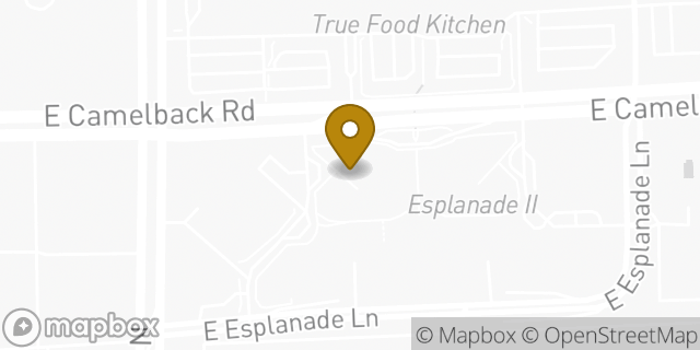 Map showing the location of WeWork in Phoenix, AZ 85016