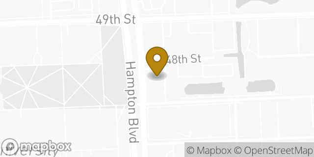 Map showing the location of Chipotle Mexican Grill in Norfolk, VA 23508