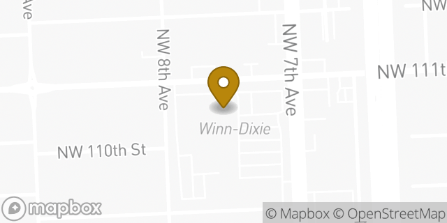 Map showing the location of Winn-Dixie in Miami, FL 33168