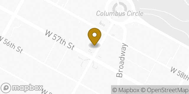 Map showing the location of Dunkin' in New York, NY 10019