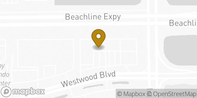 Map showing the location of Subway in Orlando, FL 32821