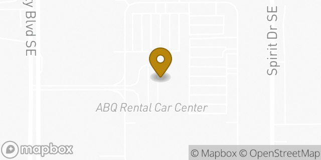 Map showing the location of National Car Rental in Albuquerque, NM 87106