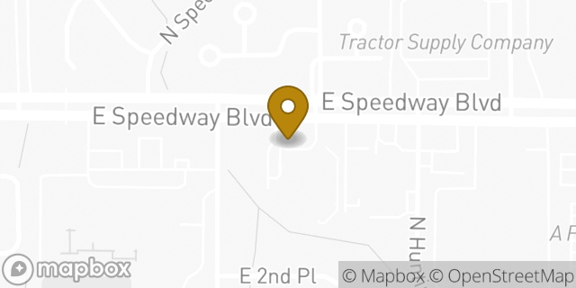 Map showing the location of Brookdale East Tucson in Tucson, AZ 85710