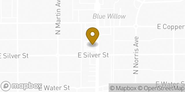 Map showing the location of Dunkin' in Tucson, AZ 85719