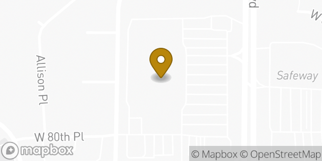 Map showing the location of Starbucks in Arvada, CO 80003