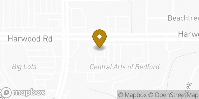 Map showing the location of Chase Bank in Bedford, TX 76021