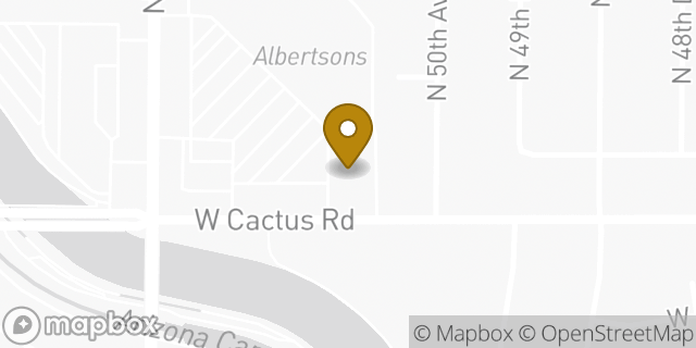 Map showing the location of Subway in Phoenix, AZ 85304