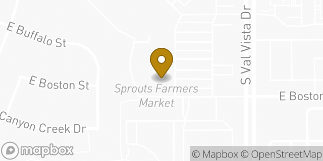 Map showing the location of Sprouts Farmers Market in Gilbert, AZ 85295