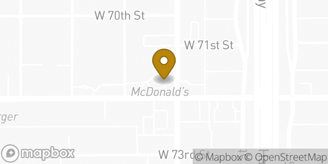 Map showing the location of McDonald's in Los Angeles, CA 90044