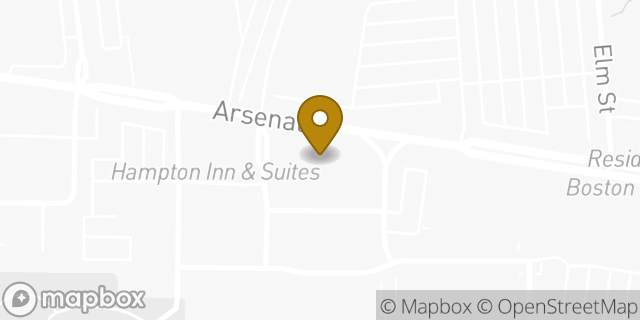 Map showing the location of Starbucks in Watertown, MA 02472