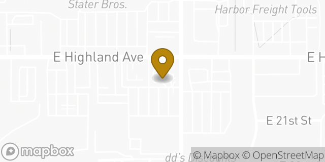 Map showing the location of McDonald's in San Bernardino, CA 92404