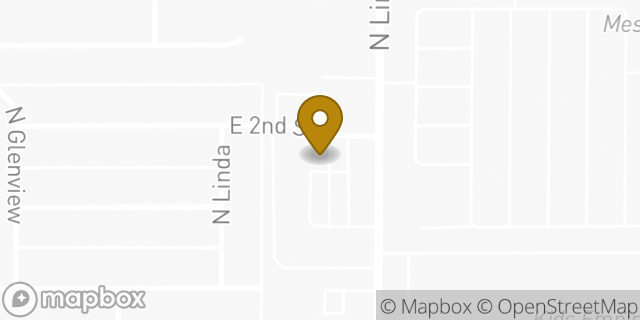 Map showing the location of 19th Donut Hole in Mesa, AZ 85213