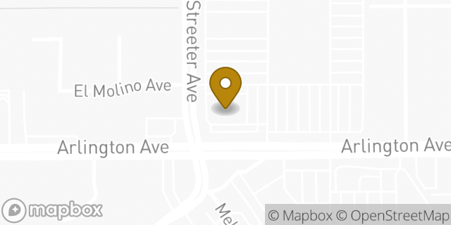 Map showing the location of Bank Of America in Riverside, CA 92504