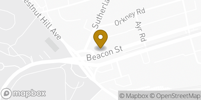 Map showing the location of Starbucks in Boston, MA 02135