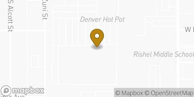 Map showing the location of Costco in Denver, CO 80223