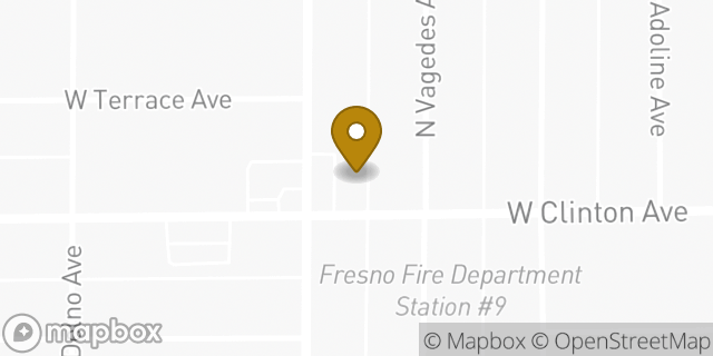 Map showing the location of ATM 7ELEVEN-FCTI in Fresno, CA 93705
