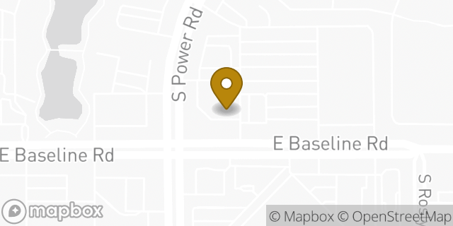 Map showing the location of Subway in Mesa, AZ 85206