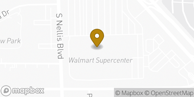 Map showing the location of Walmart in Las Vegas, NV 89122