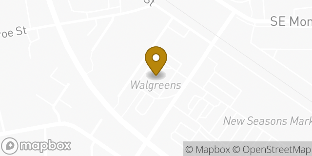 Map showing the location of Walgreens in Milwaukie, OR 97222