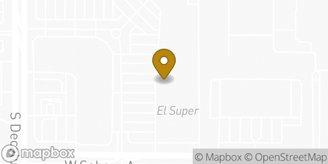 Map showing the location of The UPS Store in Las Vegas, NV 89102
