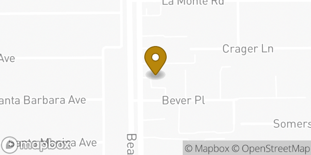 Map showing the location of AutoZone in Stanton, CA 90680