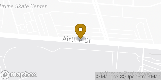 Map showing the location of AutoZone in Metairie, LA 70003