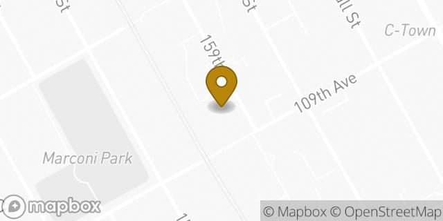 Map showing the location of Amazon Locker - Phrase in Jamaica, NY 11433