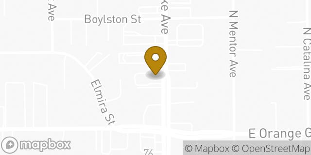 Map showing the location of Starbucks in Pasadena, CA 91104