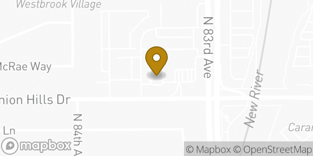 Map showing the location of Sonic Drive In in Peoria, AZ 85382