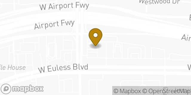 Map showing the location of QuikTrip in Euless, TX 76040