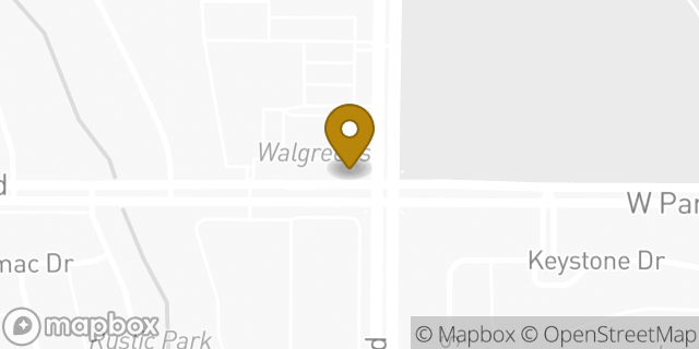 Map showing the location of Walgreens in Plano, TX 75075