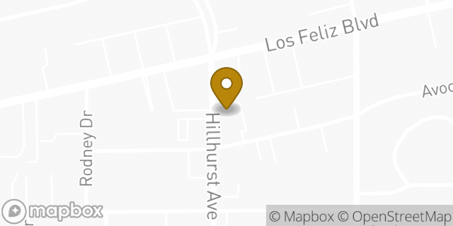 Map showing the location of Starbucks in Los Angeles, CA 90027